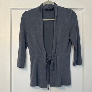 The Limited Tie Front Gray Knit Sweater - XS